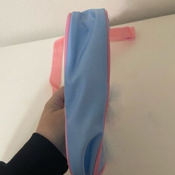 Vintage 1989 Sanrio Cheerleader Teddy Bear Mini Purse Feather Pom Pom Blue NWT - Picture 9 of 10